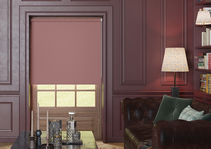 Trinity (Blackout), Peony - Motorised Roller Blind - Image 3